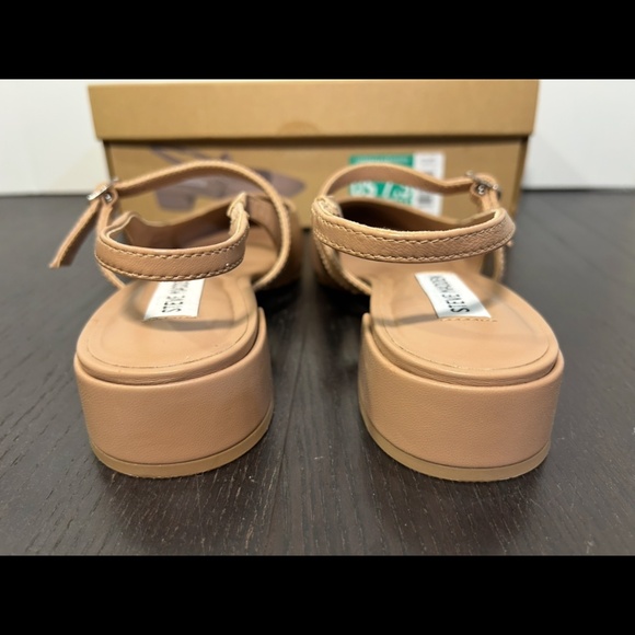 Steve Madden Christyy Leather Pointed Toe Slingback Block Heel Shoes Tan 7.5M - Picture 9 of 16